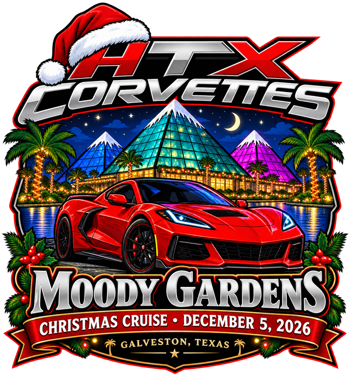 HTXCorvettes Moody Gardens Christmas Cruise